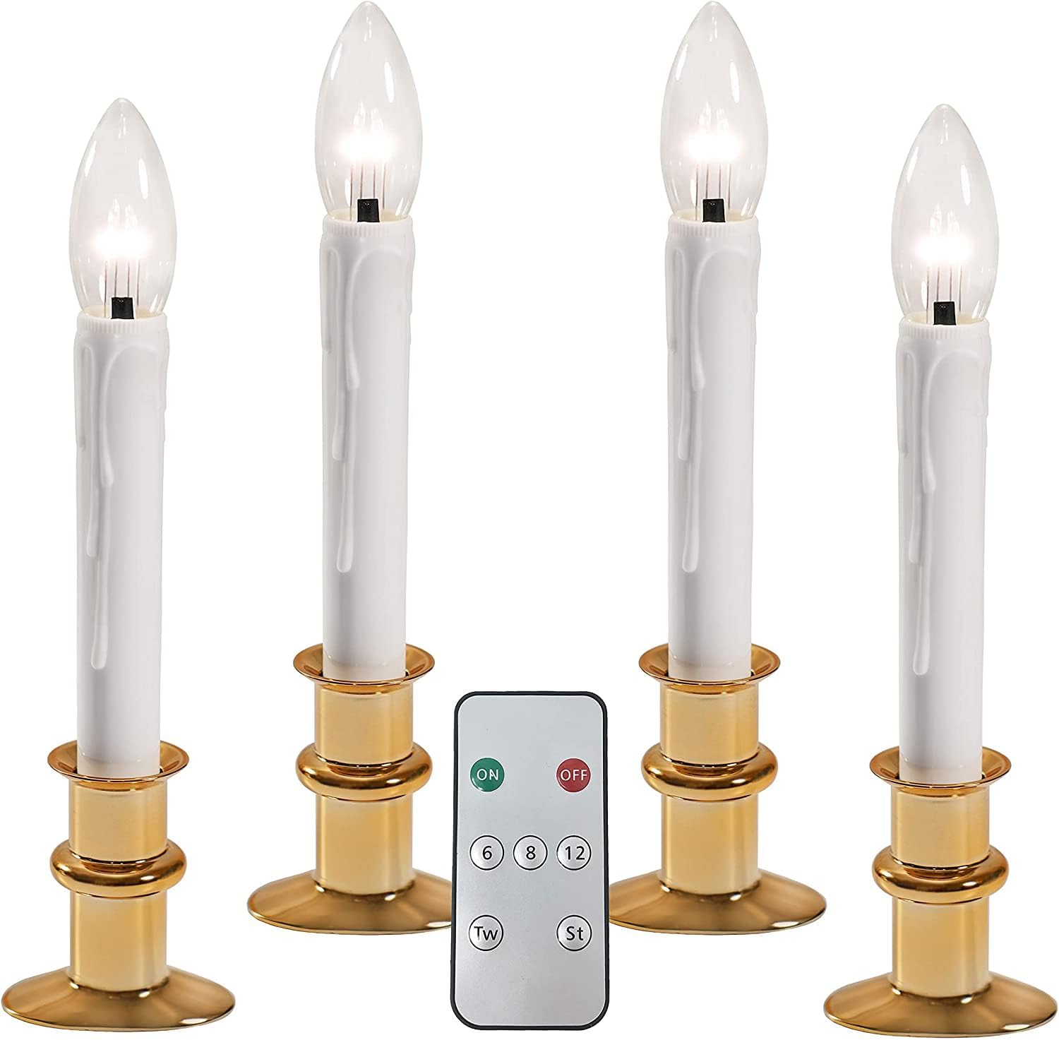 Ultra-Bright LED Window Candles with Timer and Remote Control