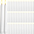 50 Pcs 8.5 Inch Flameless Taper Candles for Home Decor