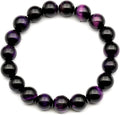Natural Fluorite Beaded Stretchy Bracelet - Genuine Green (Style 78PD)
