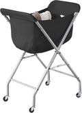 ELYKEN Laundry Cart with Wheels - 32H Rolling Hamper for Easy Transfer