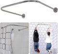 U Shaped Shower Curtain Rod Adjustable 31.5ft-47ft - Rustproof 304
