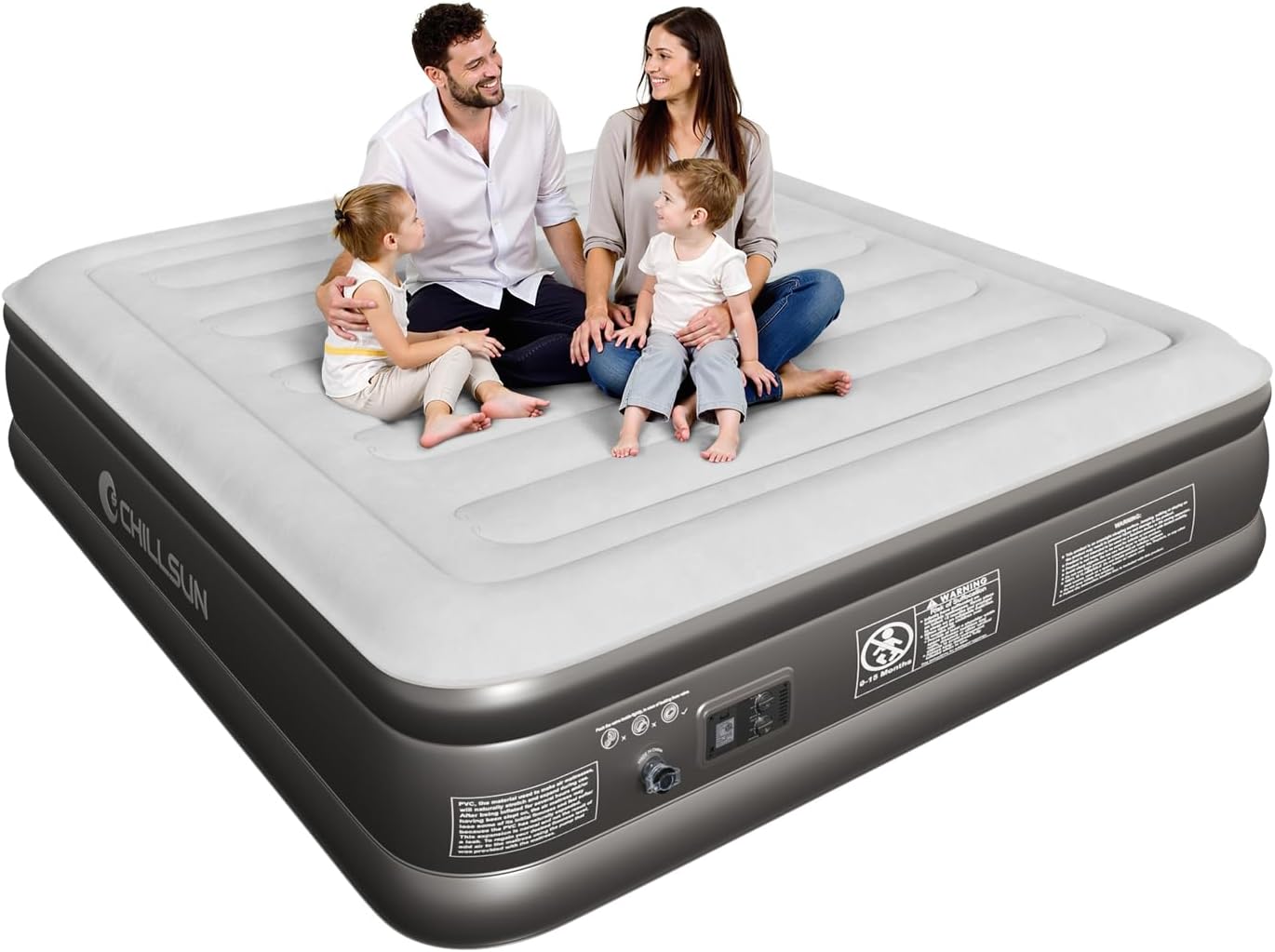 CHILLSUN King Air Mattress with Built in Pump for Comfort