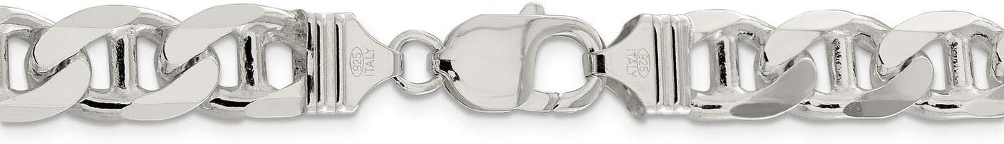 Genuine .925 Sterling Silver Miami Cuban Anchor Chain Necklace