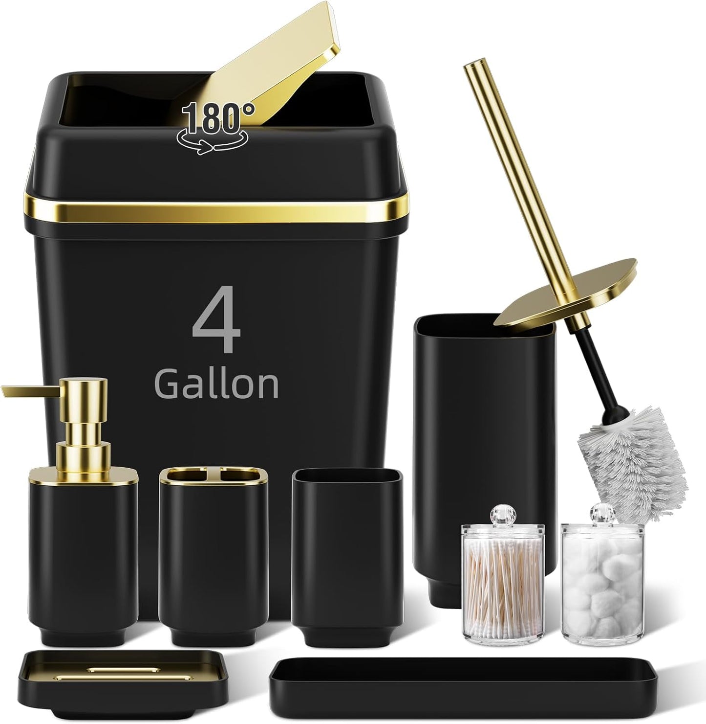 9PCS Bathroom Accessory Set for Stylish and Organized Spaces
