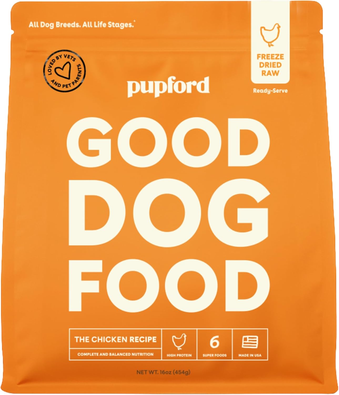 Pupford Good Dog Food Freeze-Dried Raw Nutrition for Dogs