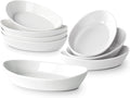 Au Gratin Baking Dishes Oval 8pc Set - Porcelain Mini Casseroles