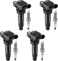 Ignition Coil Pack UF611 and Iridium Spark Plugs XP6203 - 4-Pack