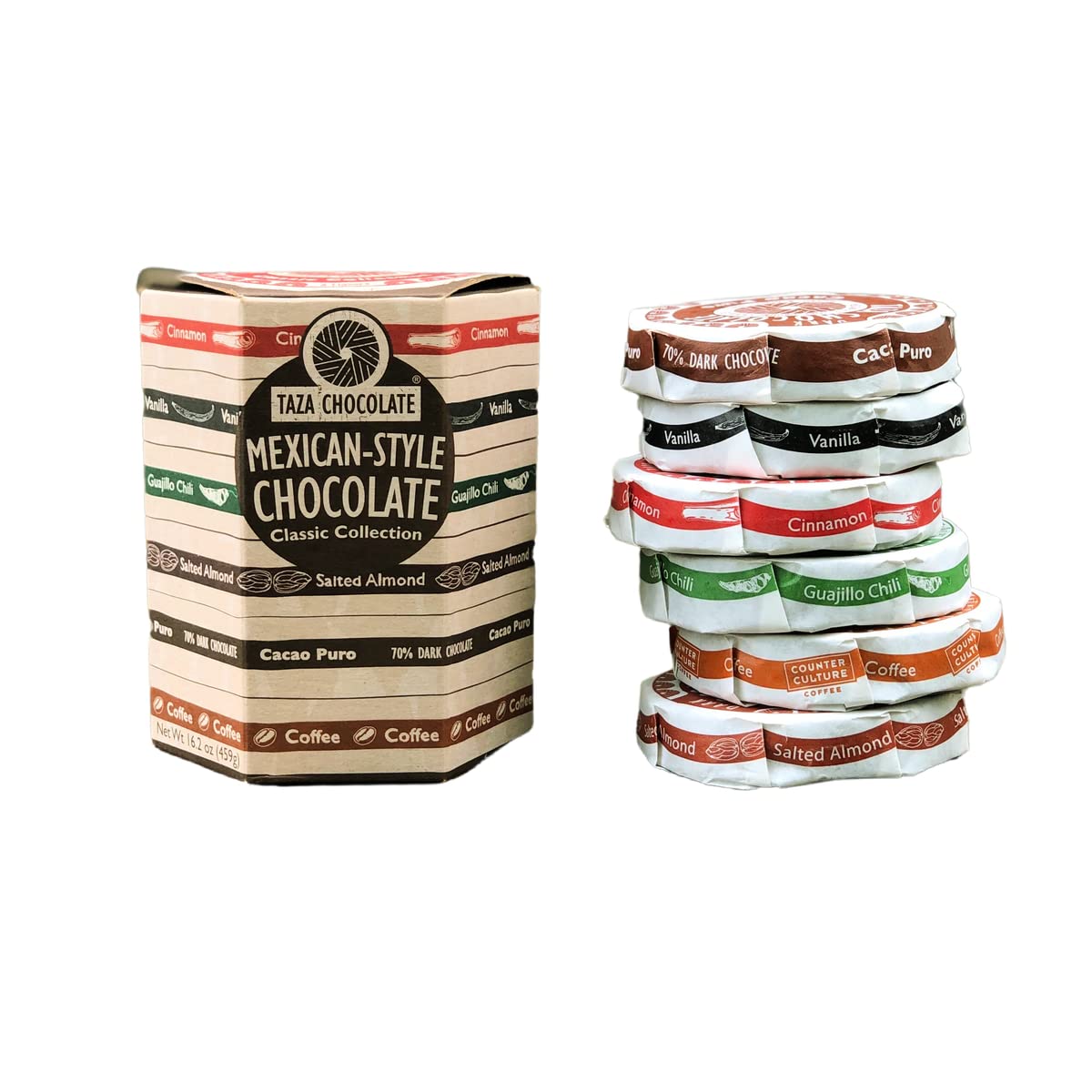 Taza Chocolate Organic Mexicano Disc Variety Pack - 6 Count