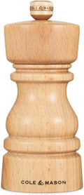 Cole & Mason Refillable Salt Mill 5ft Natural Beech - Precise Grinding