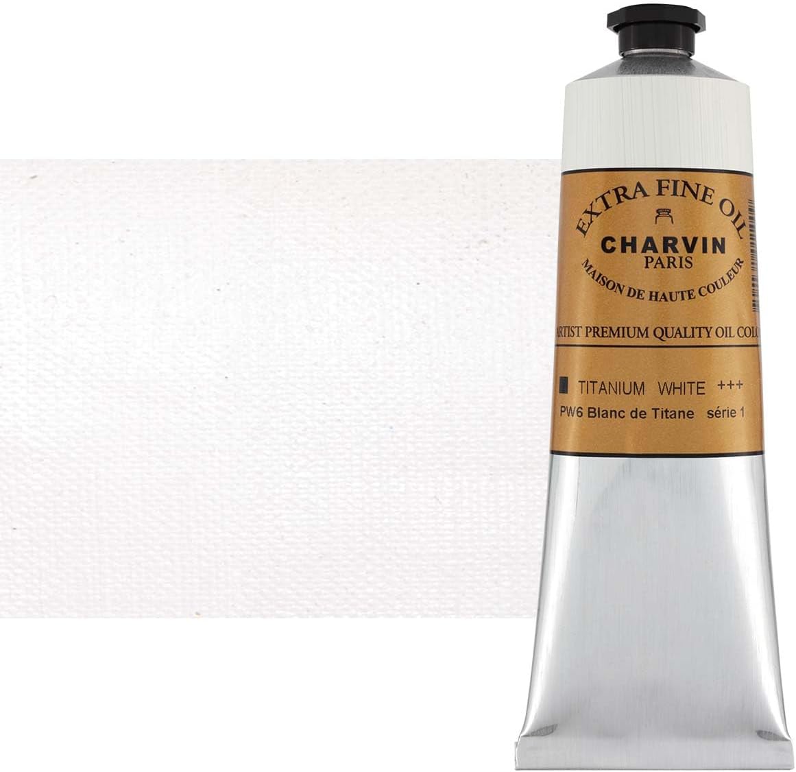Charvin Extra Fine Oil Paint in Titanium White - Rich Texture
