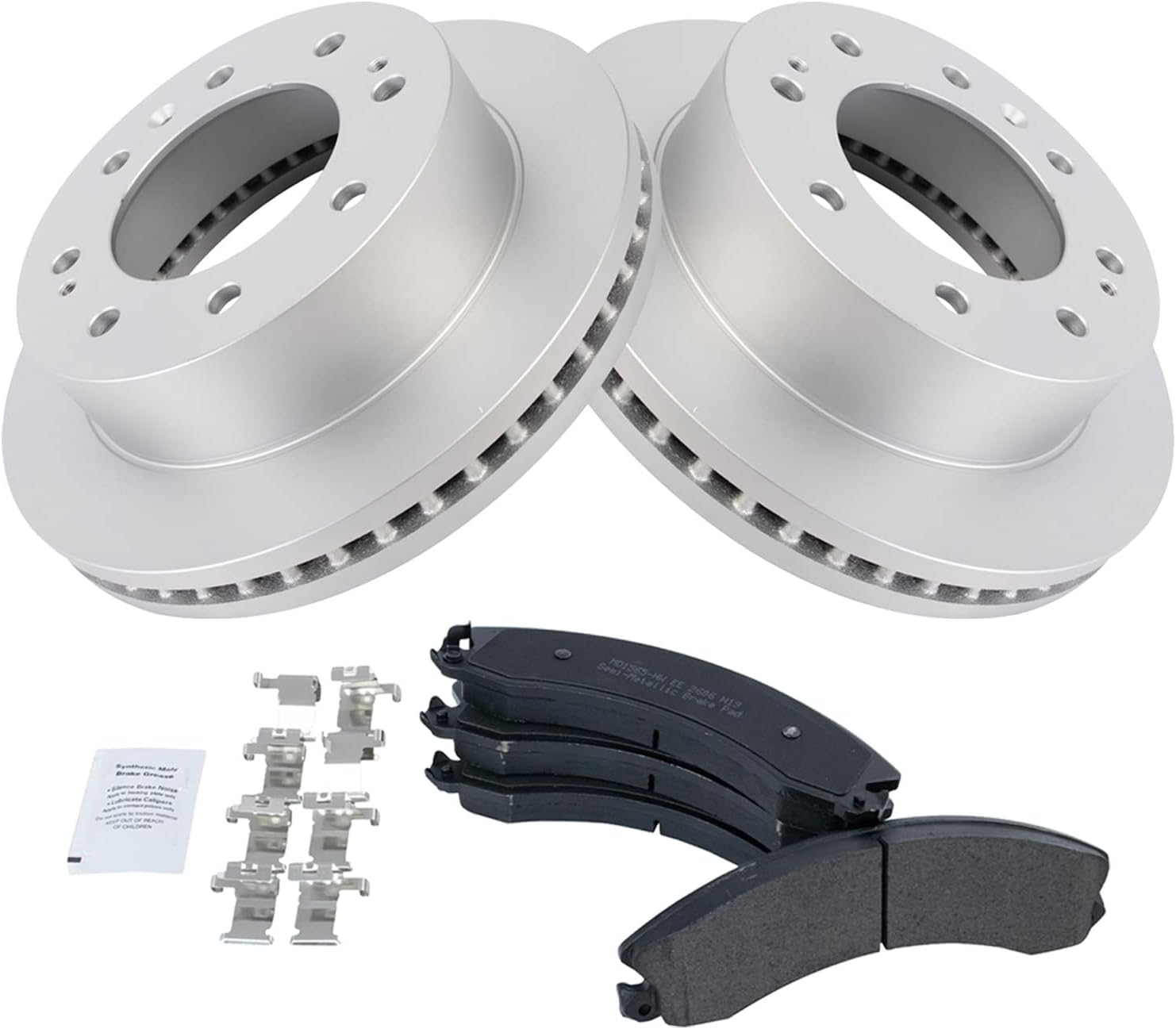 TRQ Front Brake Pad & Rotor Kit for 2016-2019 Chevrolet Suburban