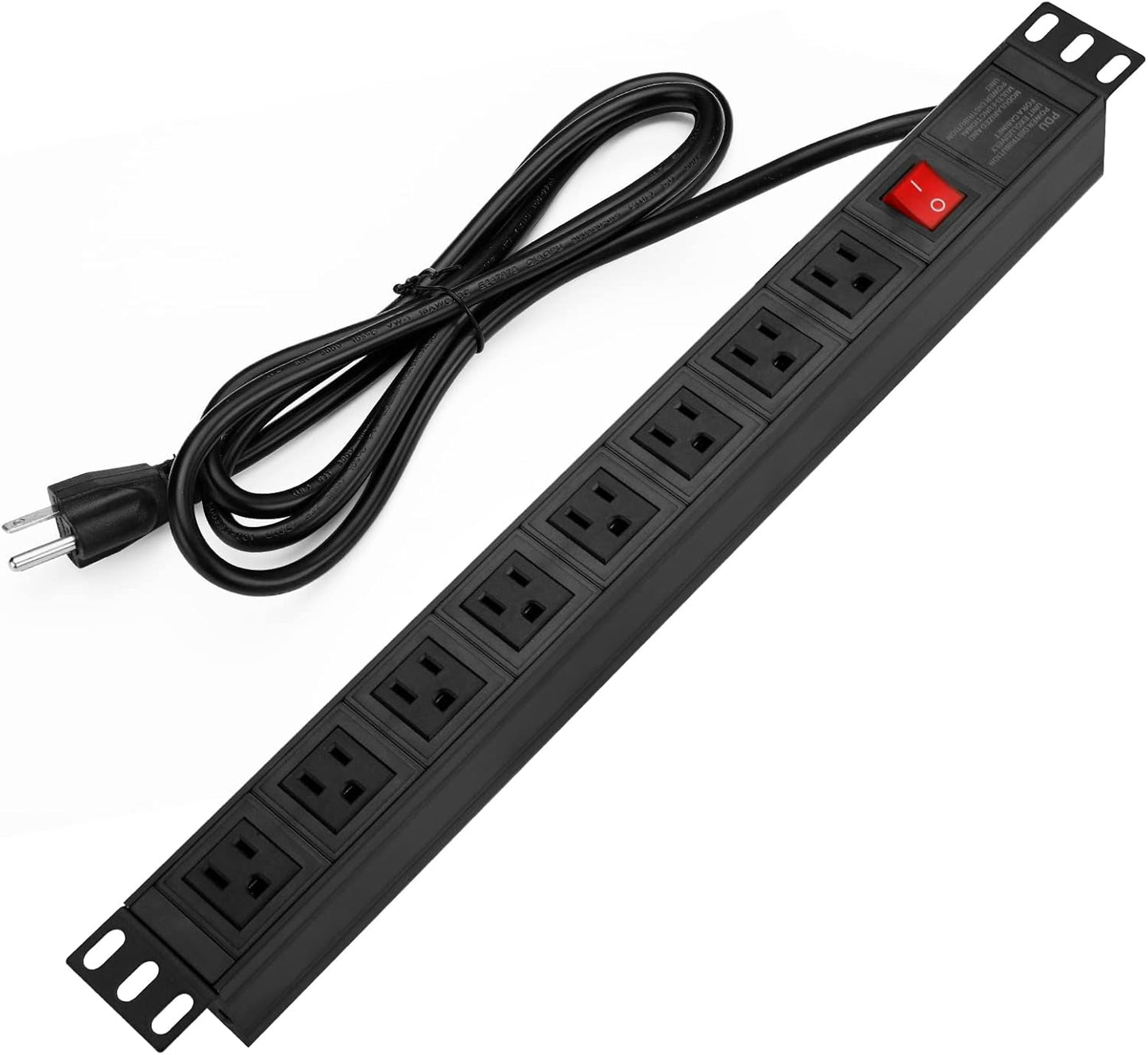 Rack-Mount Surge Protector 8 Outlets - Heavy Duty Power Strip