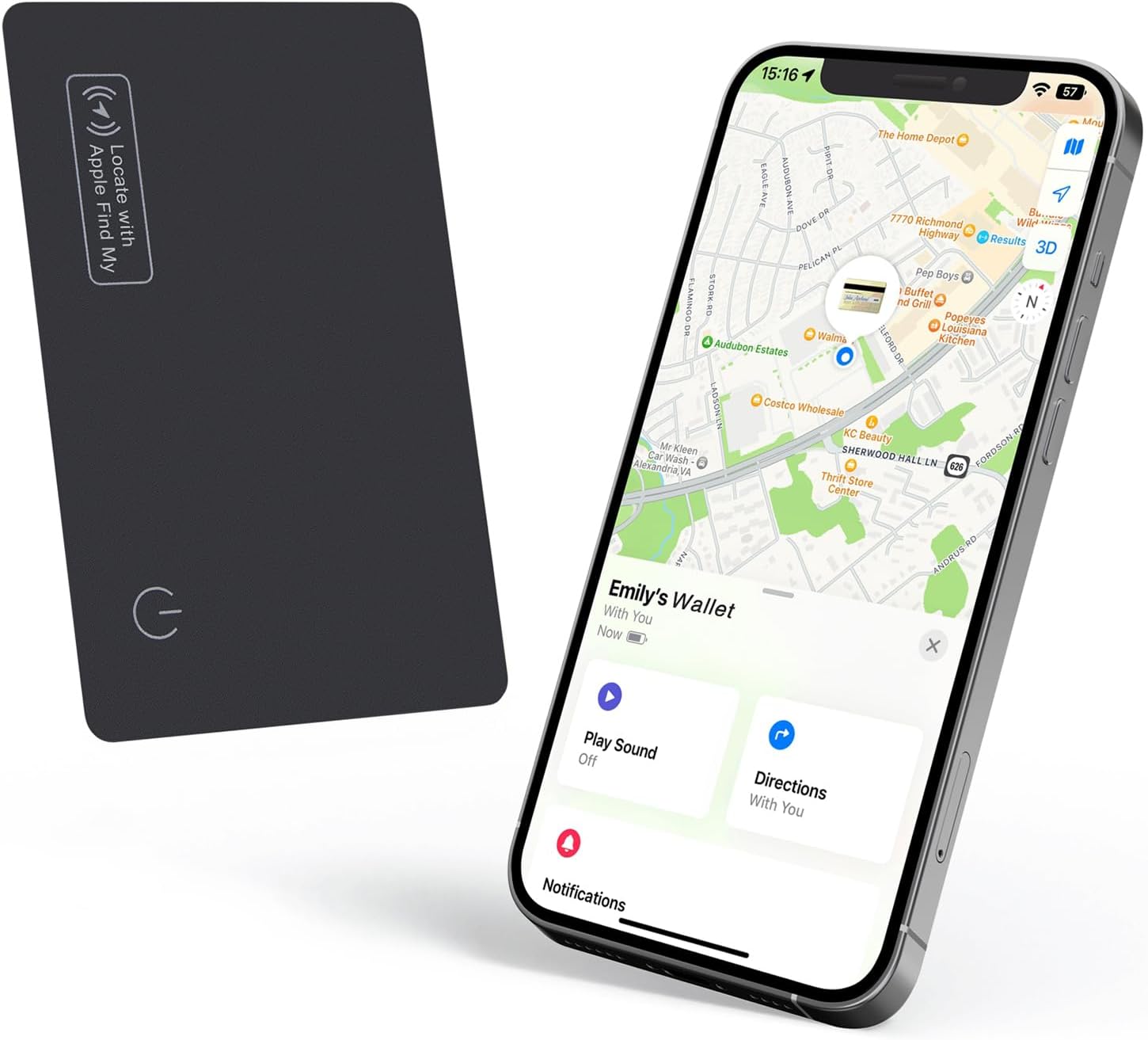 Eelexa Thin Tracker: Apple Find My Compatible, IP68 Waterproof