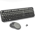 Wireless Keyboard and Mouse Combo - Cute Retro Typewriter Set