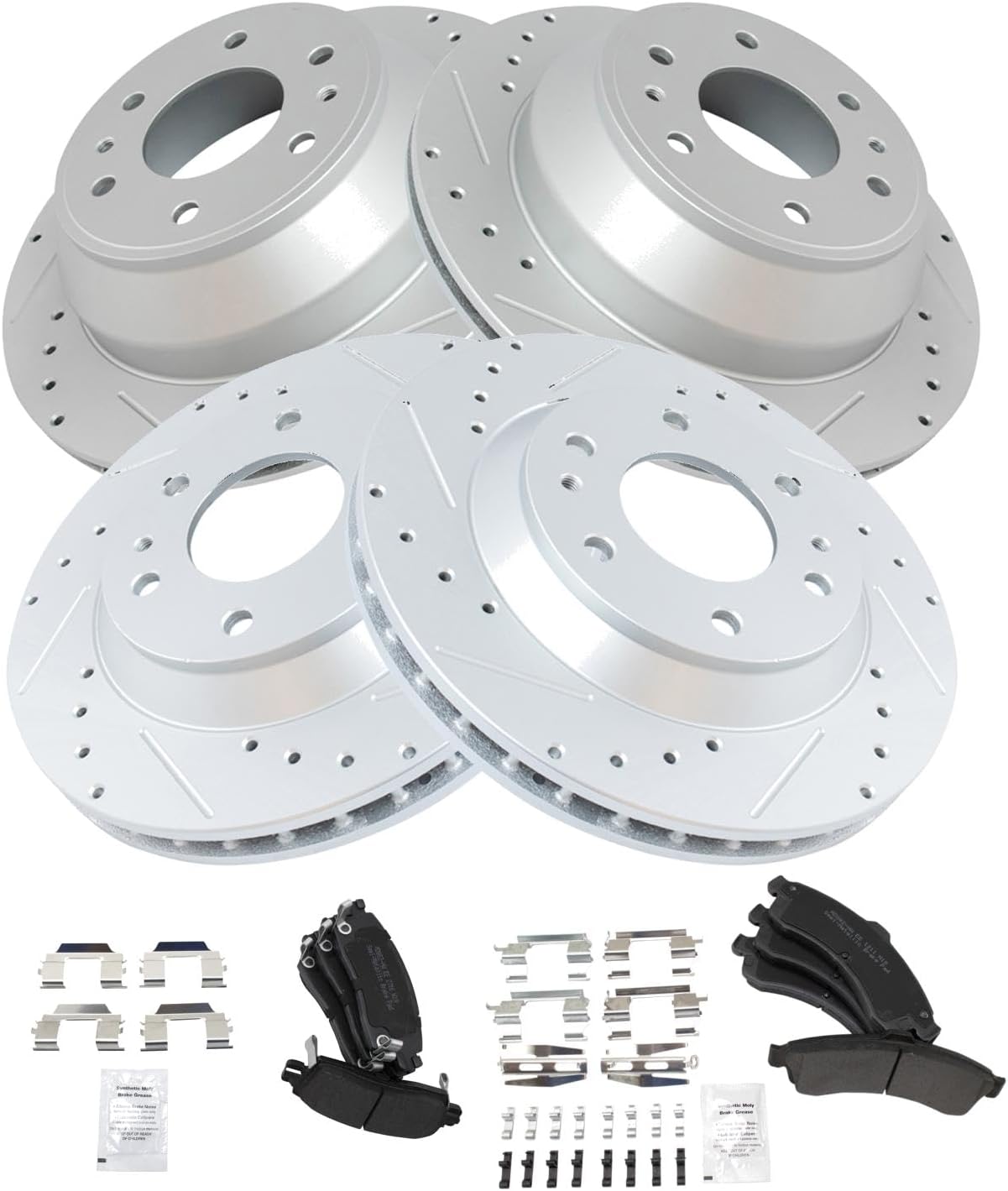 TRQ Brake Pad & Rotor Kit for 2004-2005 Buick Rainier