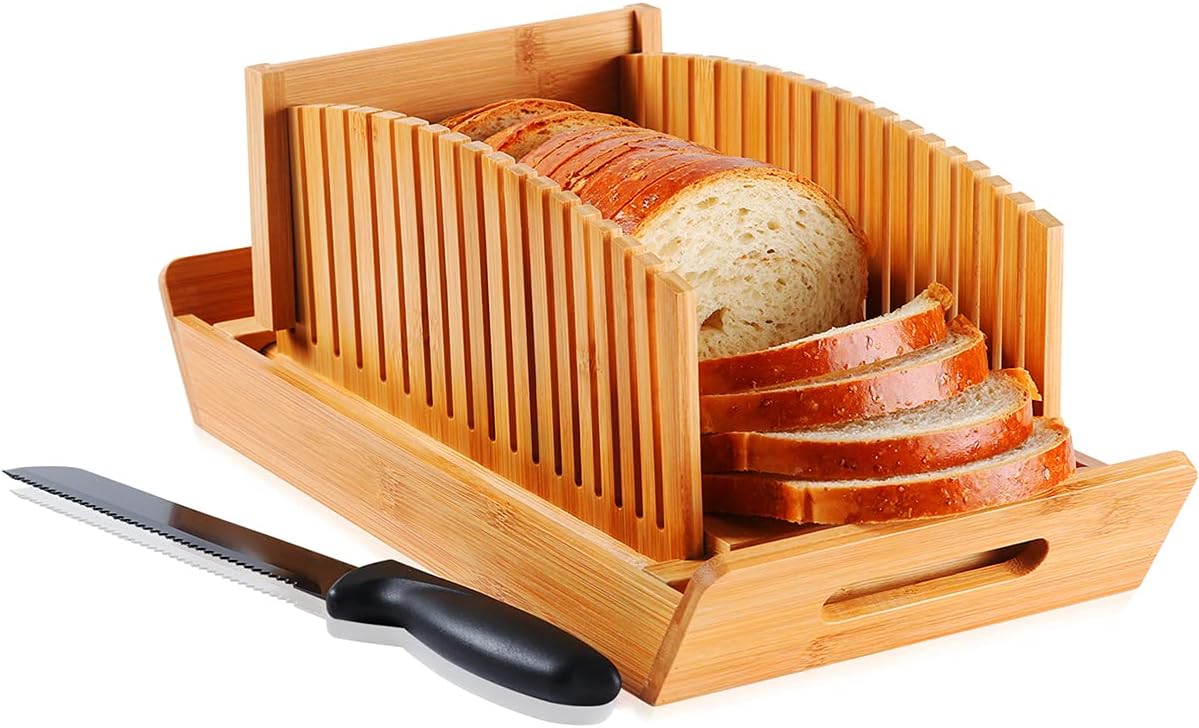 Bamboo Bread Slicer - Perfect Slice Every Time!
