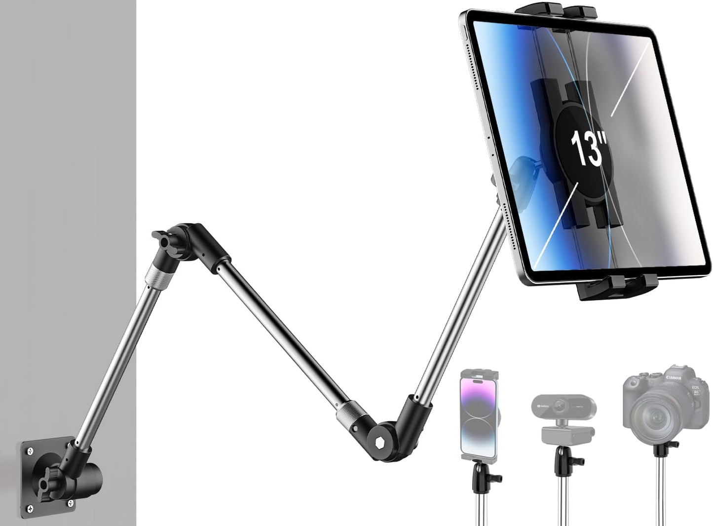 Adjustable Tablet Wall Mount Holder for iPad and Phones