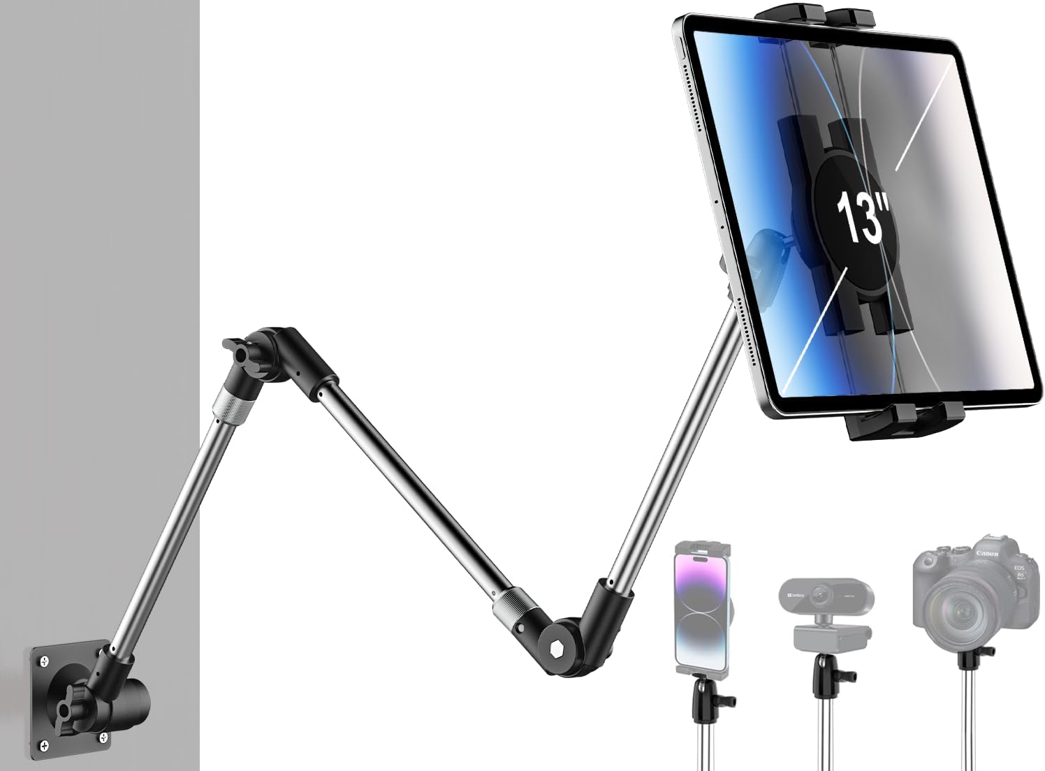 Adjustable Tablet Wall Mount Holder for iPad and Phones
