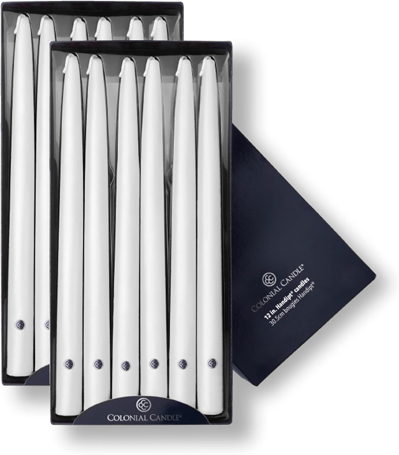 Colonial Candle Unscented Taper Candle, Handipt Collection