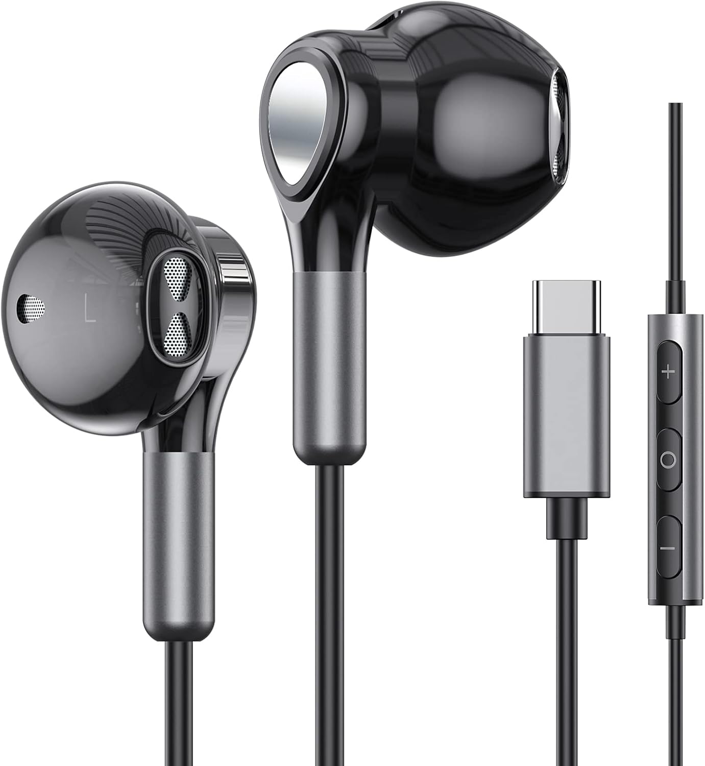 BENEWY USB C Earphones - Mic & Volume Control