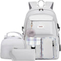 Girl Roomy Fashion Laptop Backpack Set for Women Grey - Roomy