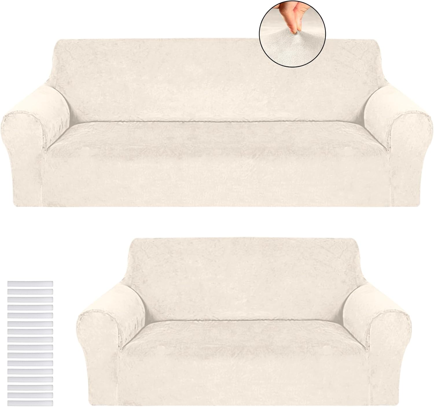 Peryiter Loveseat Covers Slipcover Set for Couch Furniture