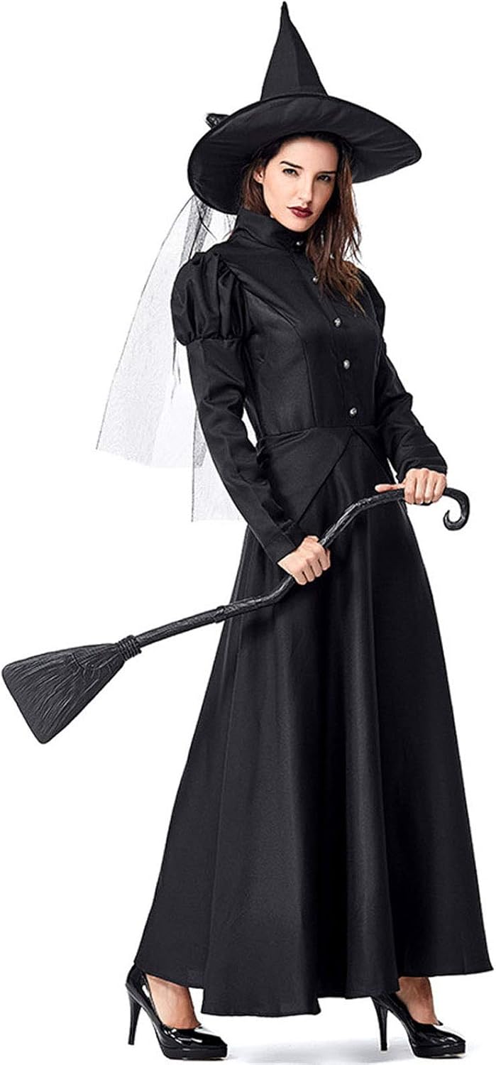 GRAJTCIN Women's Wicked Witch Costume for Halloween Parties