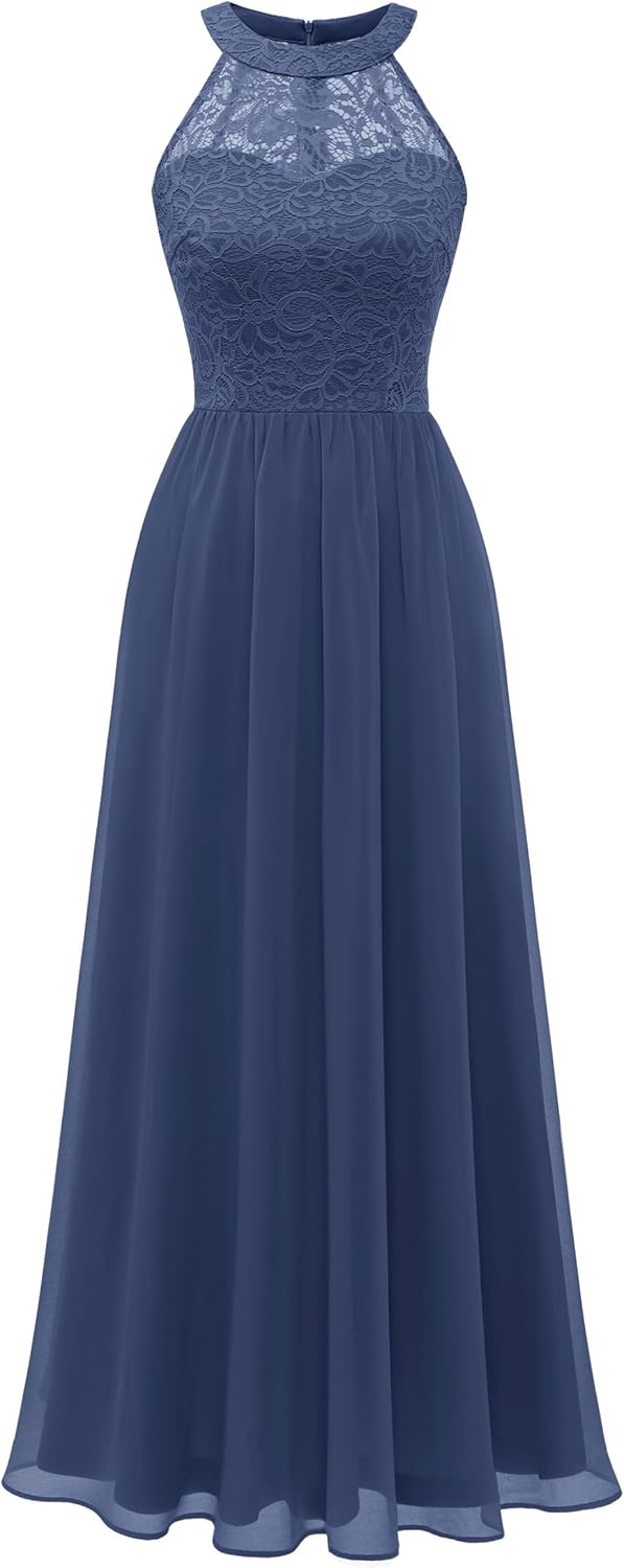 Elegant Halter Long Prom Dress for Women by Wedtrend