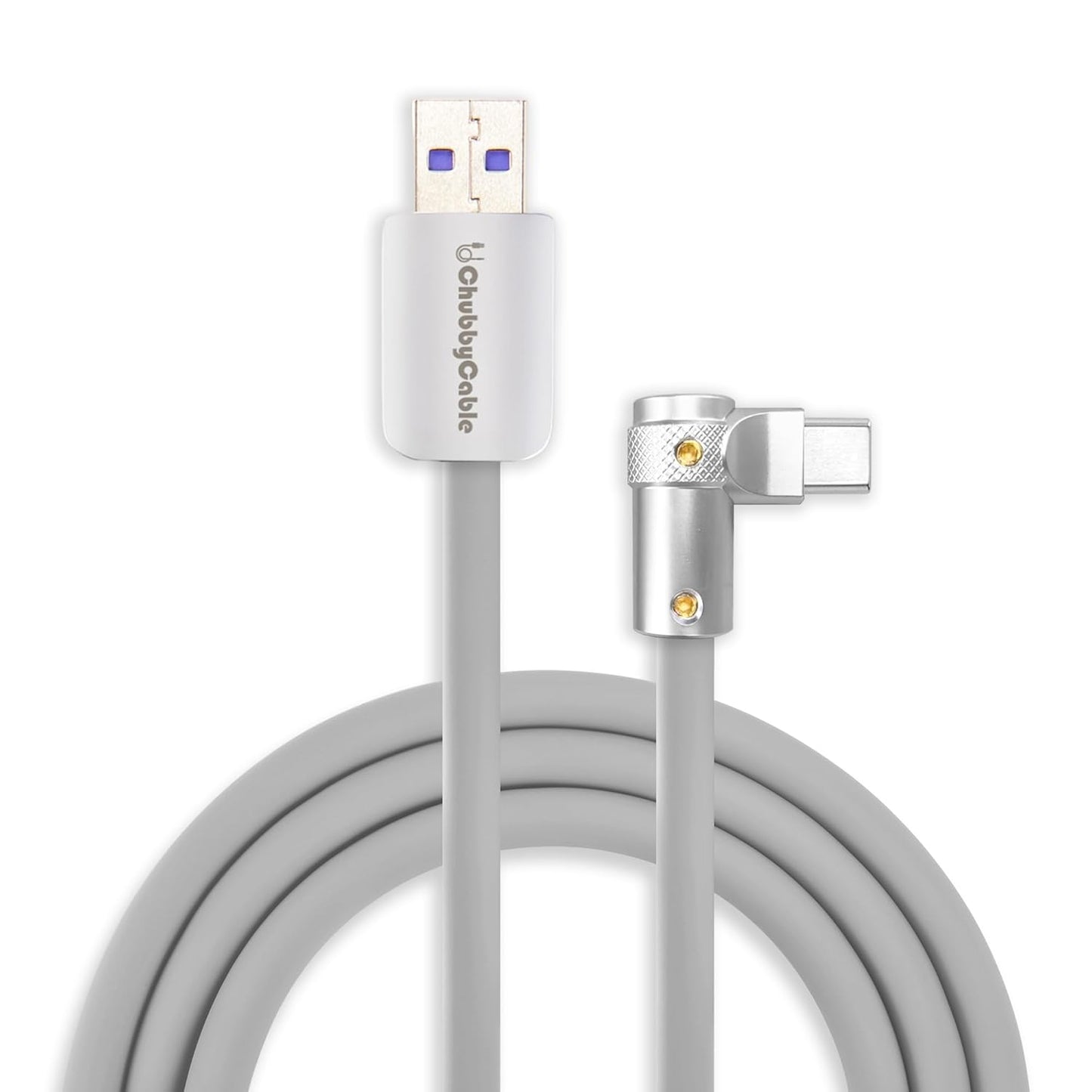 Chubbycable FlexElbow 90 Degree USB C Cable for Fast Charging