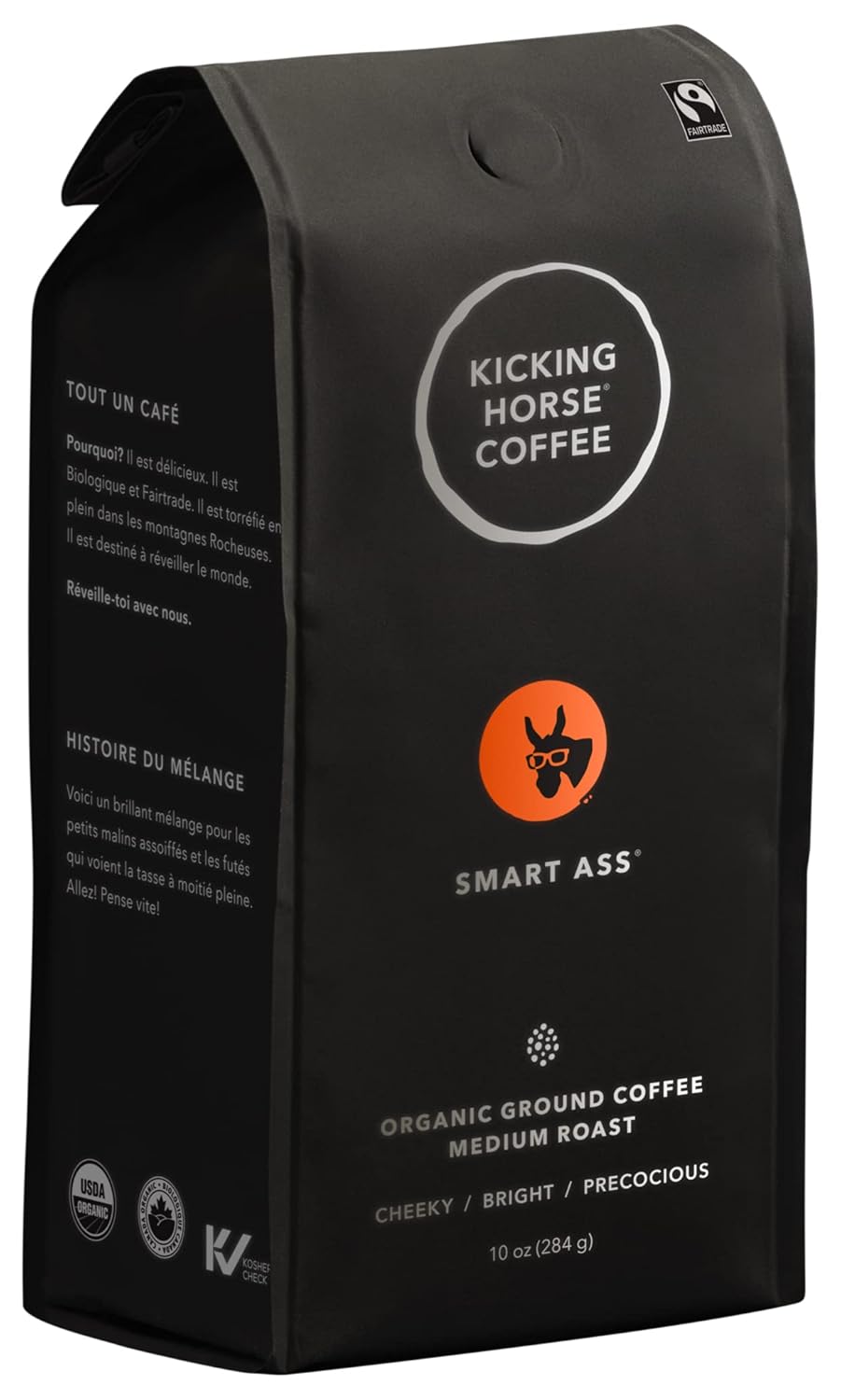 Kicking Horse Coffee Smart Ass Medium Roast Ground Coffee Pack