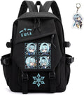 Genshin Impact Backpack for Men Women - Black Eula Kawaii Rucksack