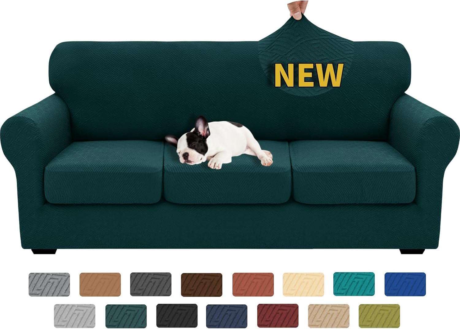 XINEAGE 4 Pieces Couch Covers for 3 Cushion Couch Protection