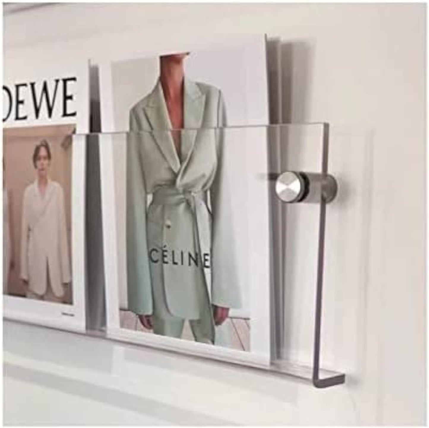 Stylish 2-Pack Acrylic Magazine Holder for Home and Office
