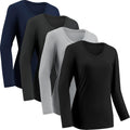 Moisture Wicking Shirts for Women Quick Dry Long Sleeve V Neck - UPF