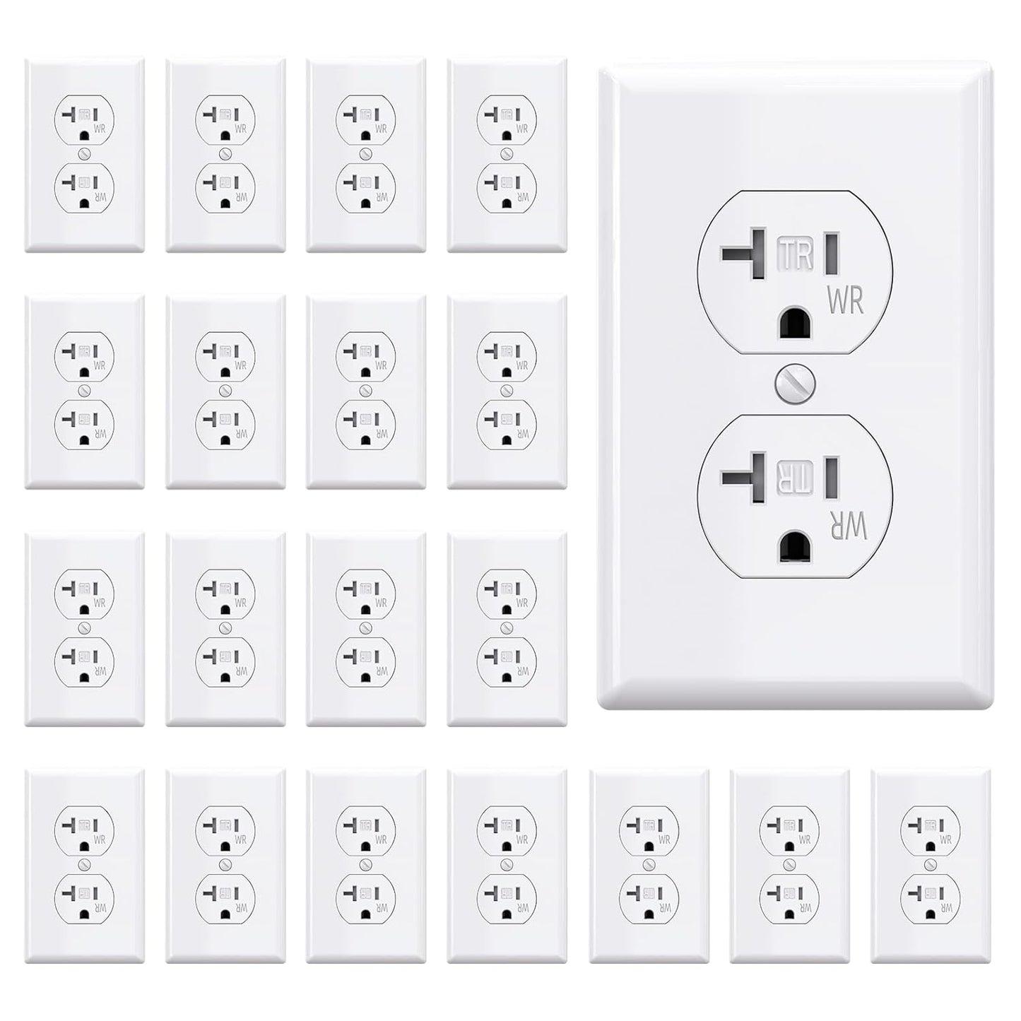 AIDA 20 Amps Duplex Electrical Receptacle Outlets for Home