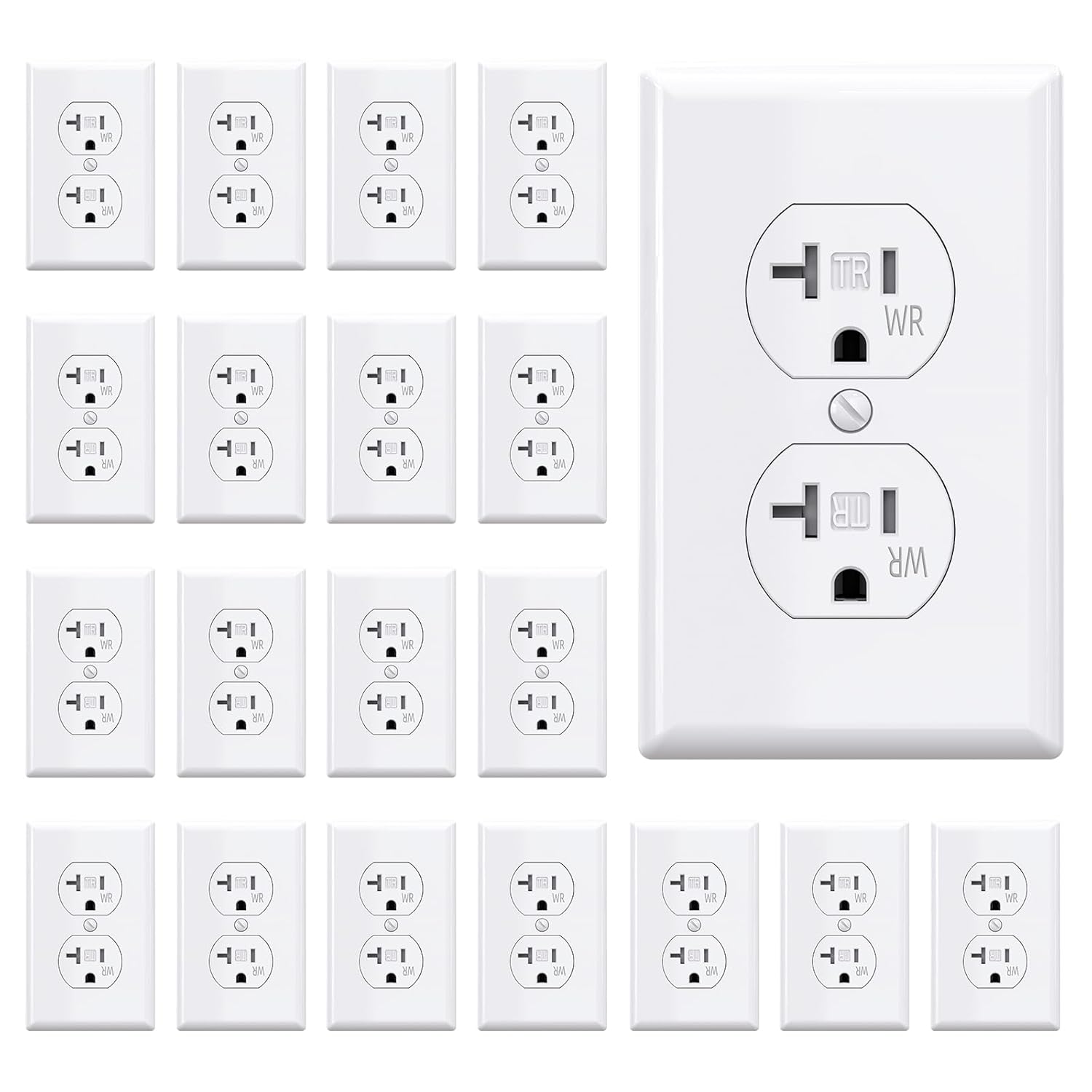AIDA 20 Amps Duplex Electrical Receptacle Outlets for Home