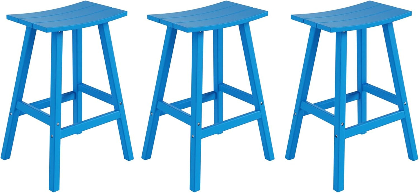 All-Weather Bar Stools Set of 3 for Outdoor and Indoor Use