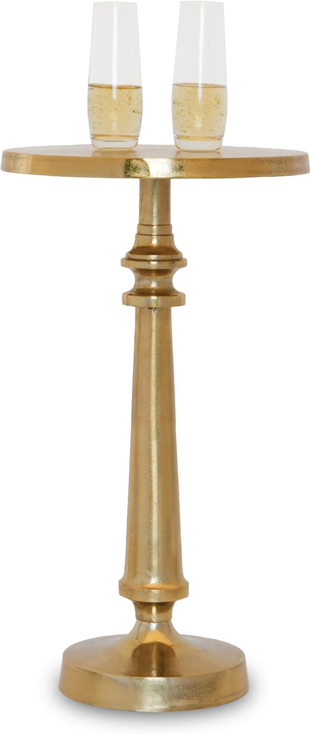 Petra Vintage Brass Side Table - Elegant Accent!