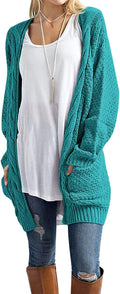 Women's Cozy Loose Open Front Long Sleeve Cardigan by GRECERELLE