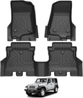 Falafa Floor Mats Fits Jeep Wrangler JL Unlimited 4 Door 2018-2025