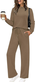Two Piece Sets for Women Mock Neck Matching Loungewear - XS-2XL