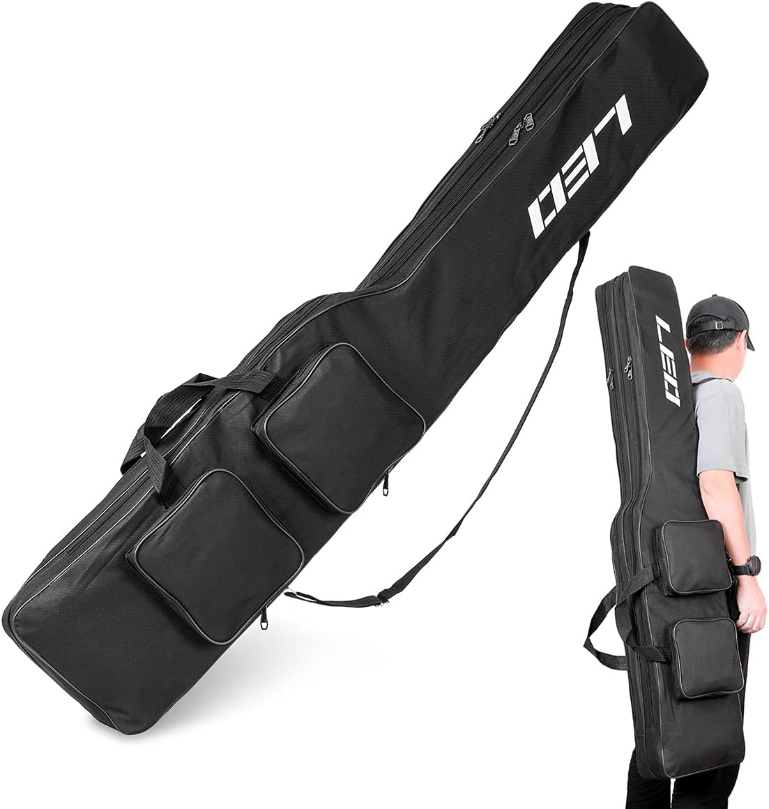 LEOFISHING 130cm Fishing Rod Organizer - Large Capacity, Portable & Durable