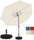 Solar 11ft Patio Umbrella with 104 LED Lights - Fade-Free Shade