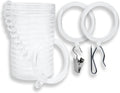 BlastHome Luxury Curtain Rings Clear Acrylic - Smooth Glide