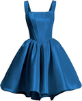Elegant Satin Homecoming Dresses for Teens with Pockets