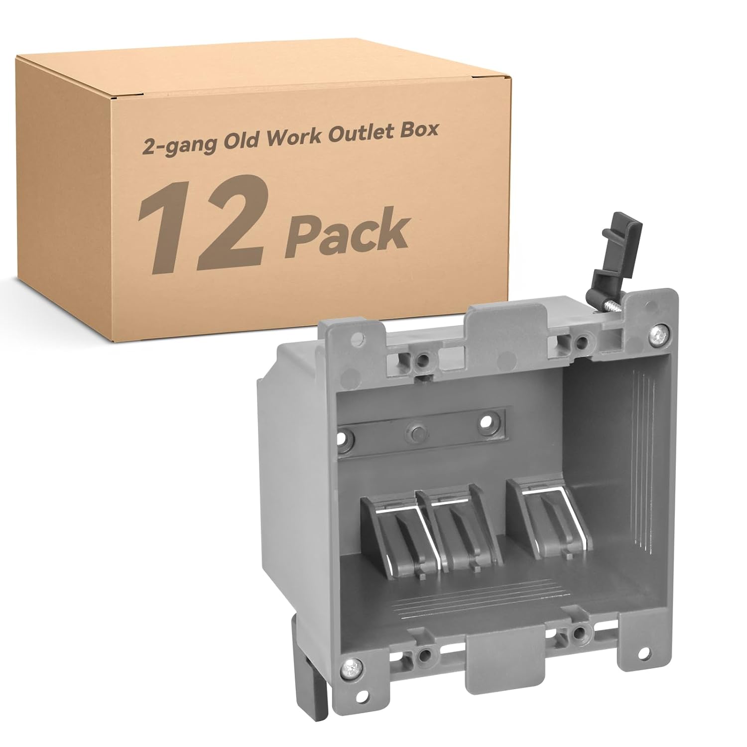 Old Work Box 2 Gang PVC Outlet Box for Safe Electrical Installations