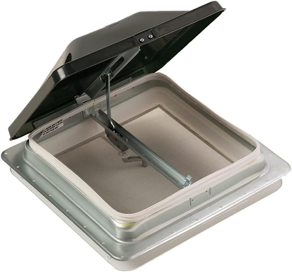 HENGS INDUSTRIES 14in White Cargo Universal Roof Vent for RVs