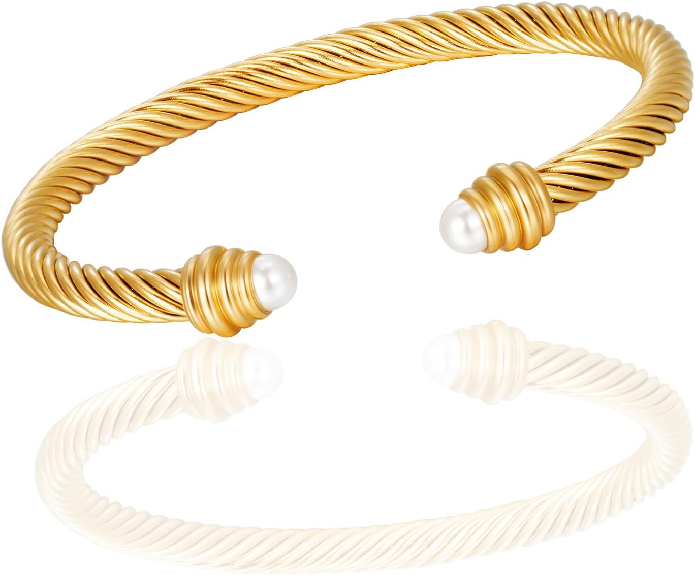 Greenio Stainless Steel Cable Bracelet ~ Designer Inspired Jewelry