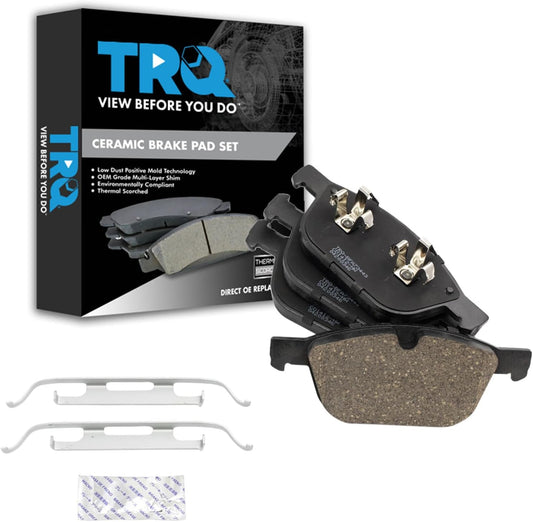 TRQ Front Brake Pads Ceramic for 2010-2015 Volvo XC60 & XC90