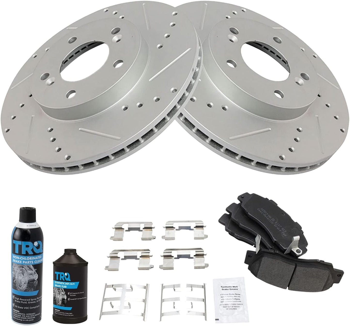 TRQ Front Brake Pad & Rotor Kit for 97-01 CR-V and More
